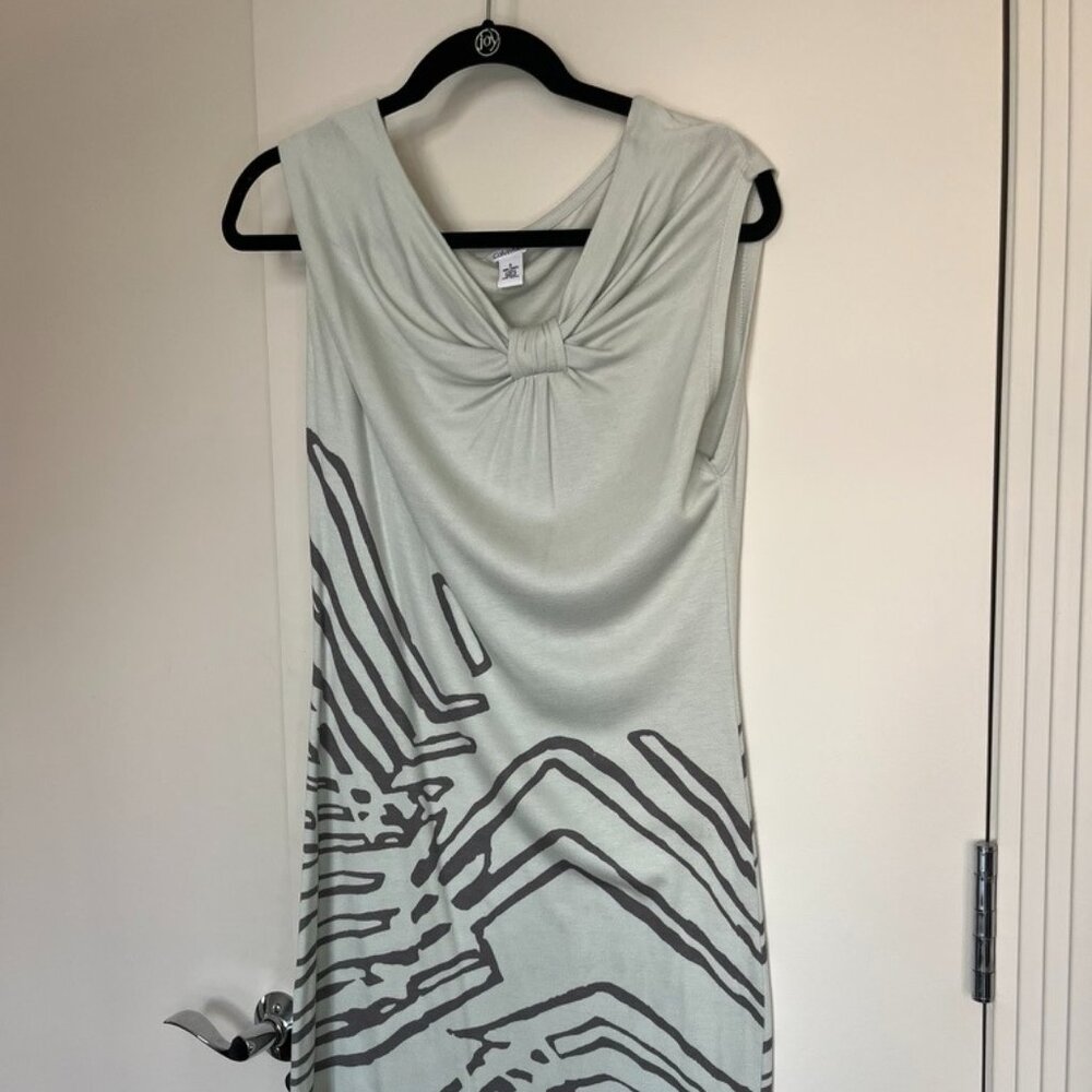 Calvin Klein Sleeveless Gray Black Dress - Size Small